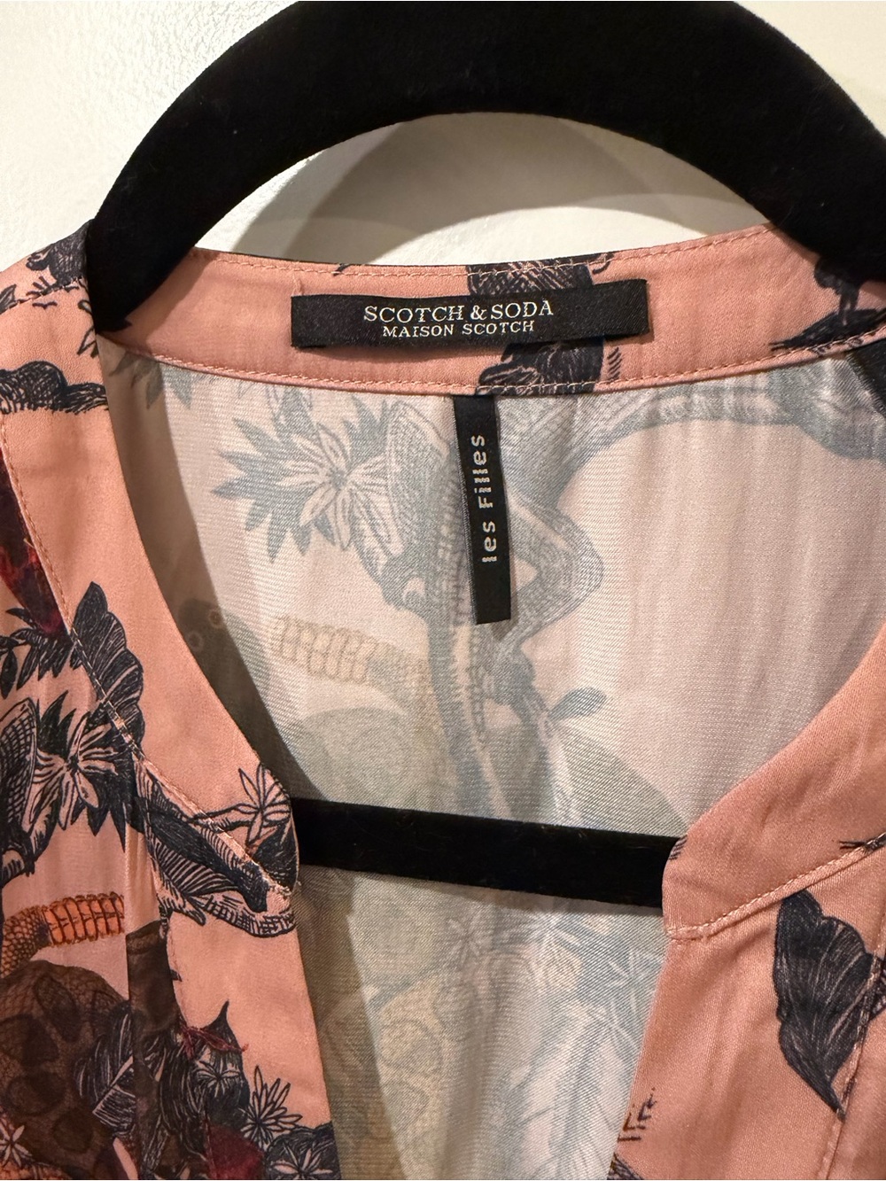 Scotch & Soda Dusty Rose Witchy Print Long Sleeve Dress - Picture 11 of 13